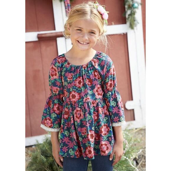 Girls Matilda Jane Moments with you Poinsettia Top size 8 Boho Peasant Shirt - Picture 3 of 8